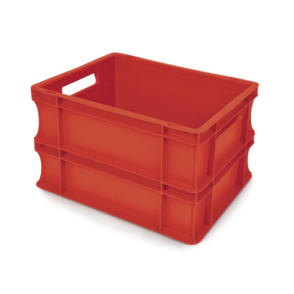 Bac gerbable norme Europe rouge 400x300x240 mm