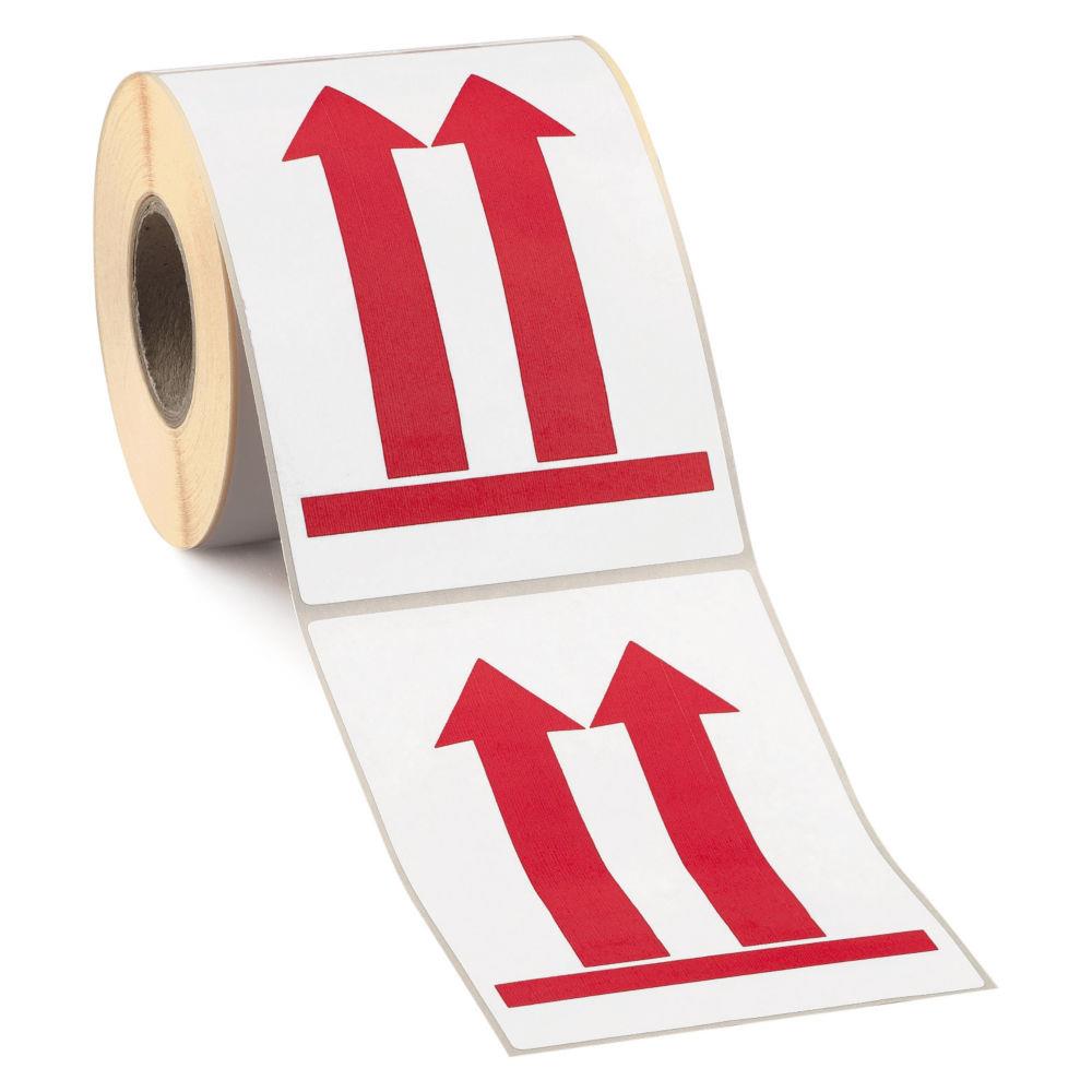 tiquette d'expdition Flches (rouge) 90x130 mm
