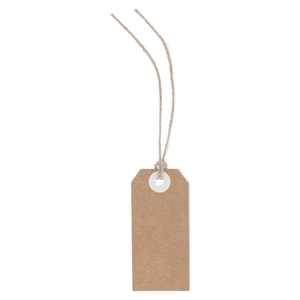 tiquette amricaine en kraft avec fil en lin non pos 80x38 mm