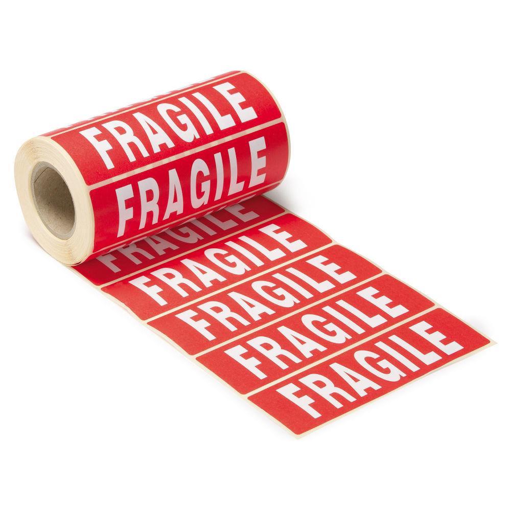 1000 tiquettes 140x40 mm Fragile