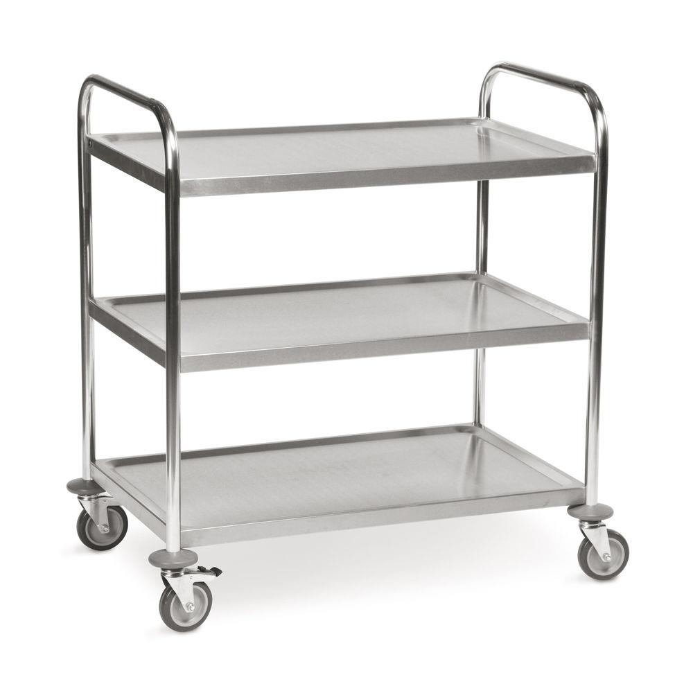 Chariot  plateaux en inox 3 plateaux