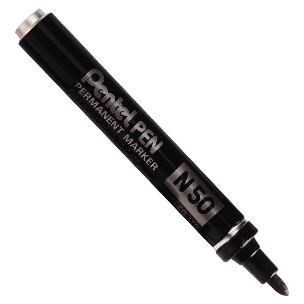 Marqueur indlbile N50 PENTEL pointe moyenne conique noir