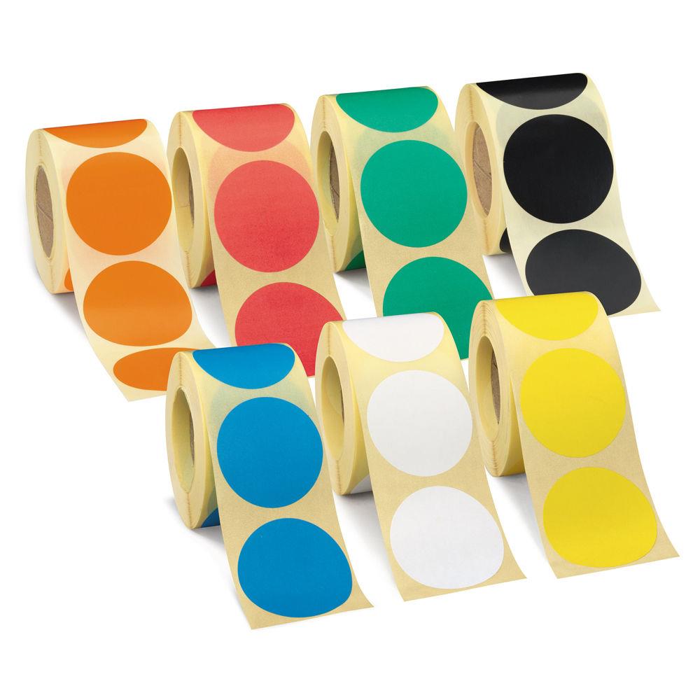 Pastille adhsive amovible en rouleau vert 60 mm