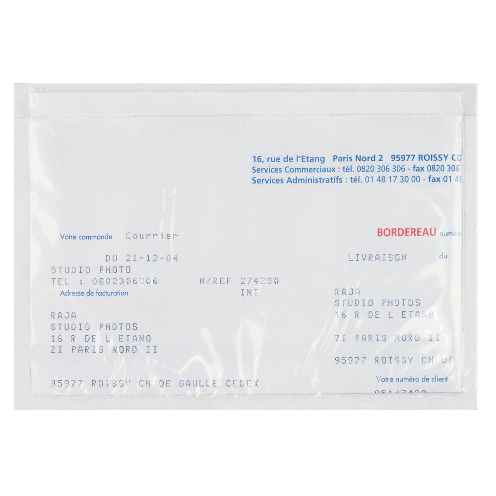 Pochette porte-documents adhsive transparente Eco 225x165 mm