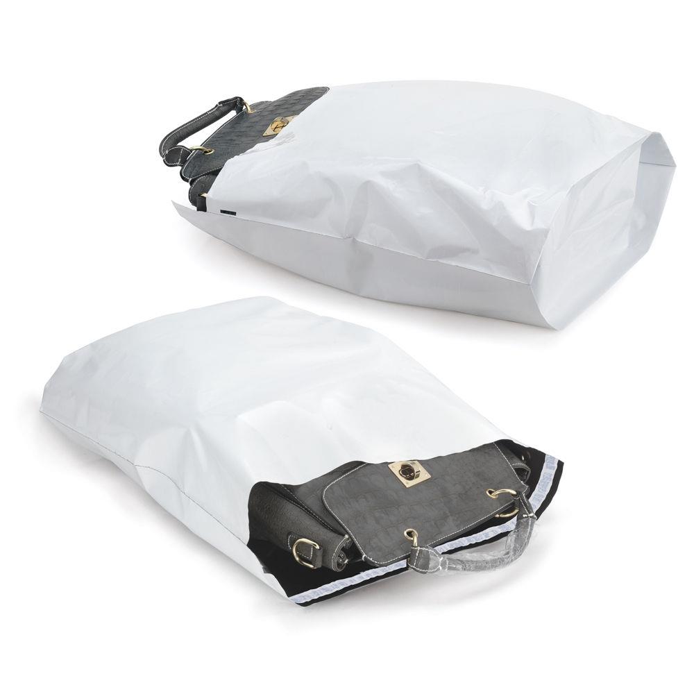 Pochette plastique opaque 50% recycl  soufflet de fond 60x70 cm