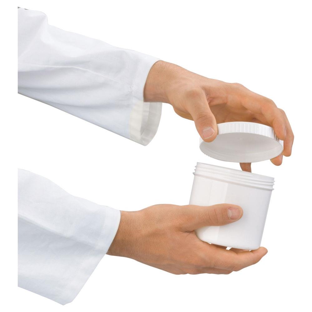 Pot rond blanc opaque  couvercle vissant standard 100 ml