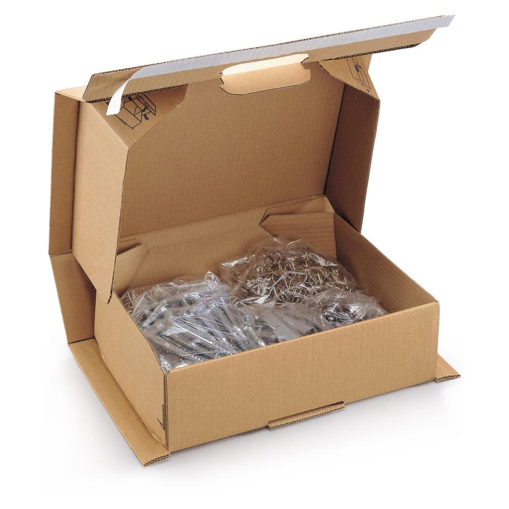 Bote postale carton brune scurise 20x10x10 cm