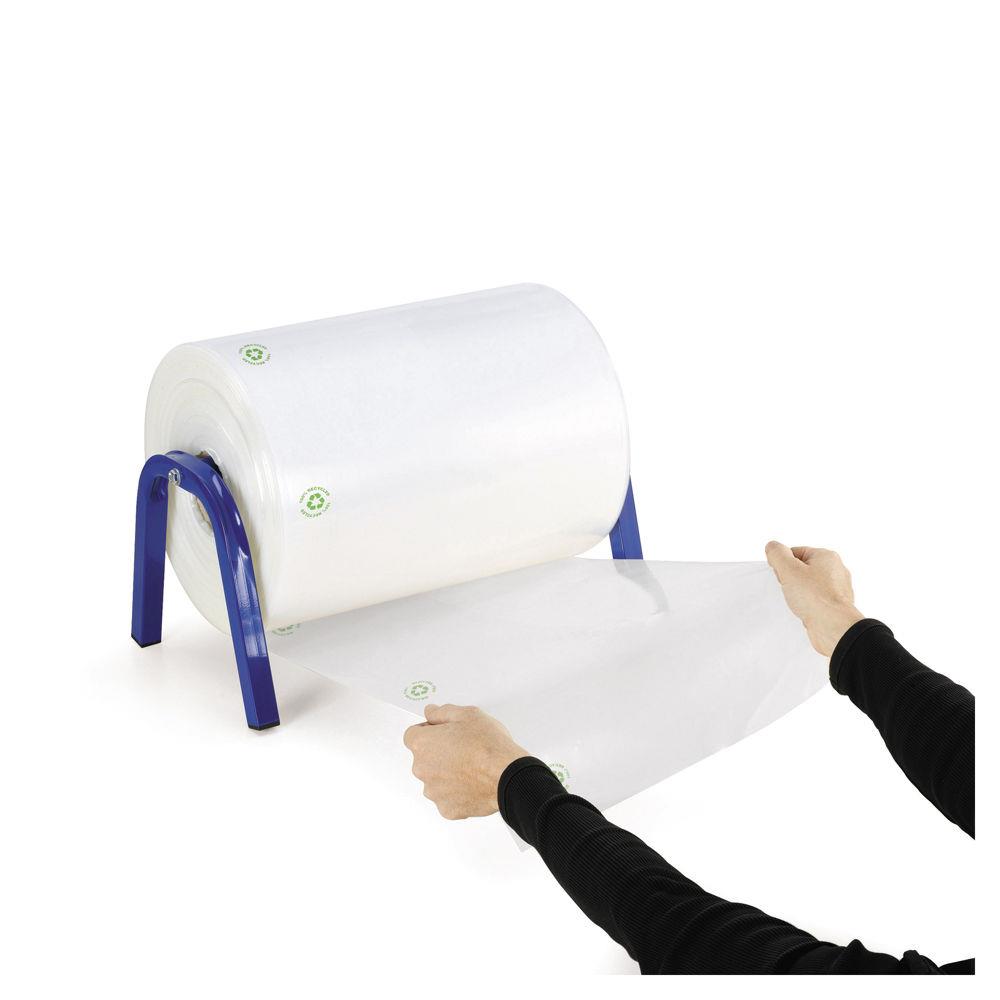 Gaine plastique recycl transparente 150 microns 350 mm x233 m