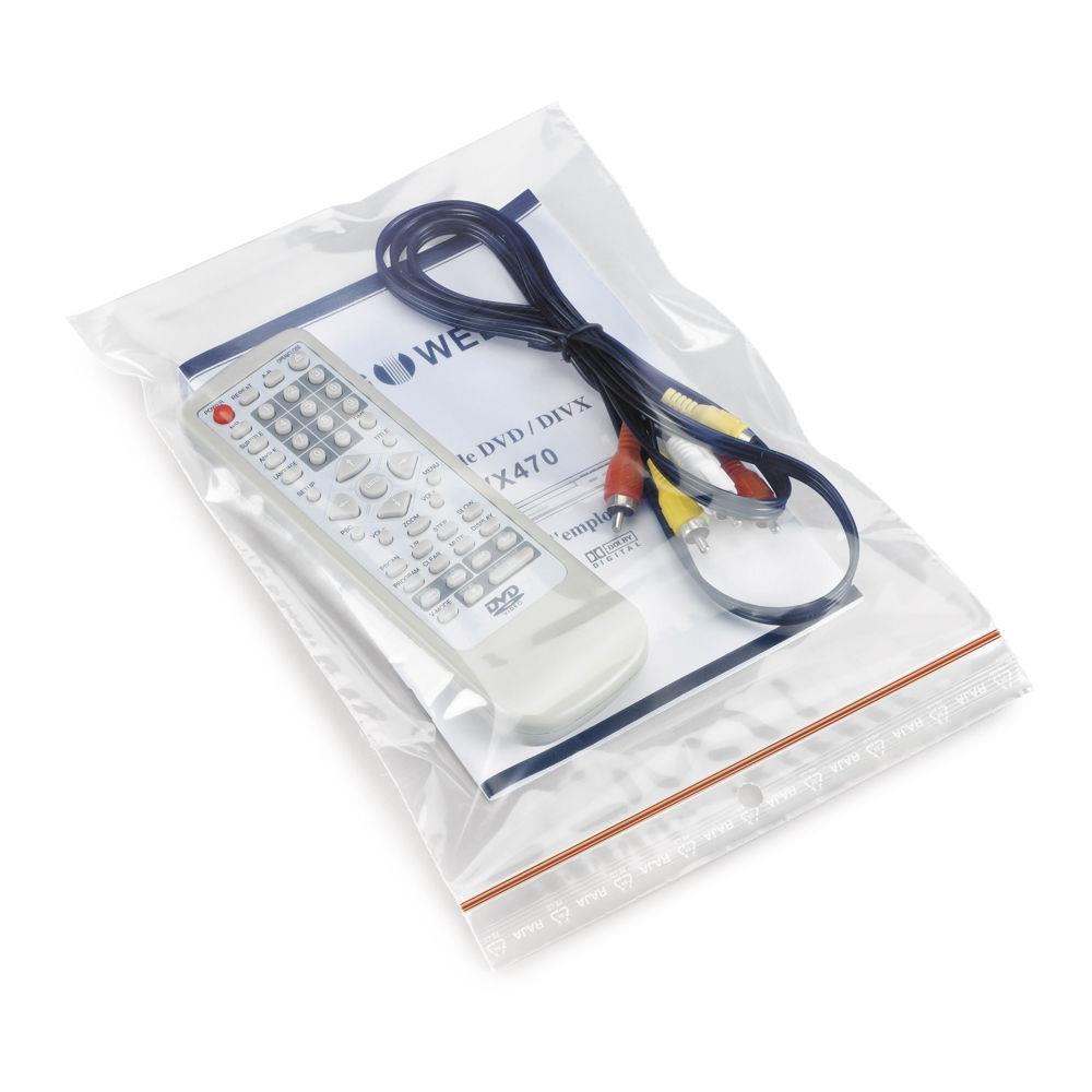 Sachet plastique zip transparent 60 microns 18x25 cm