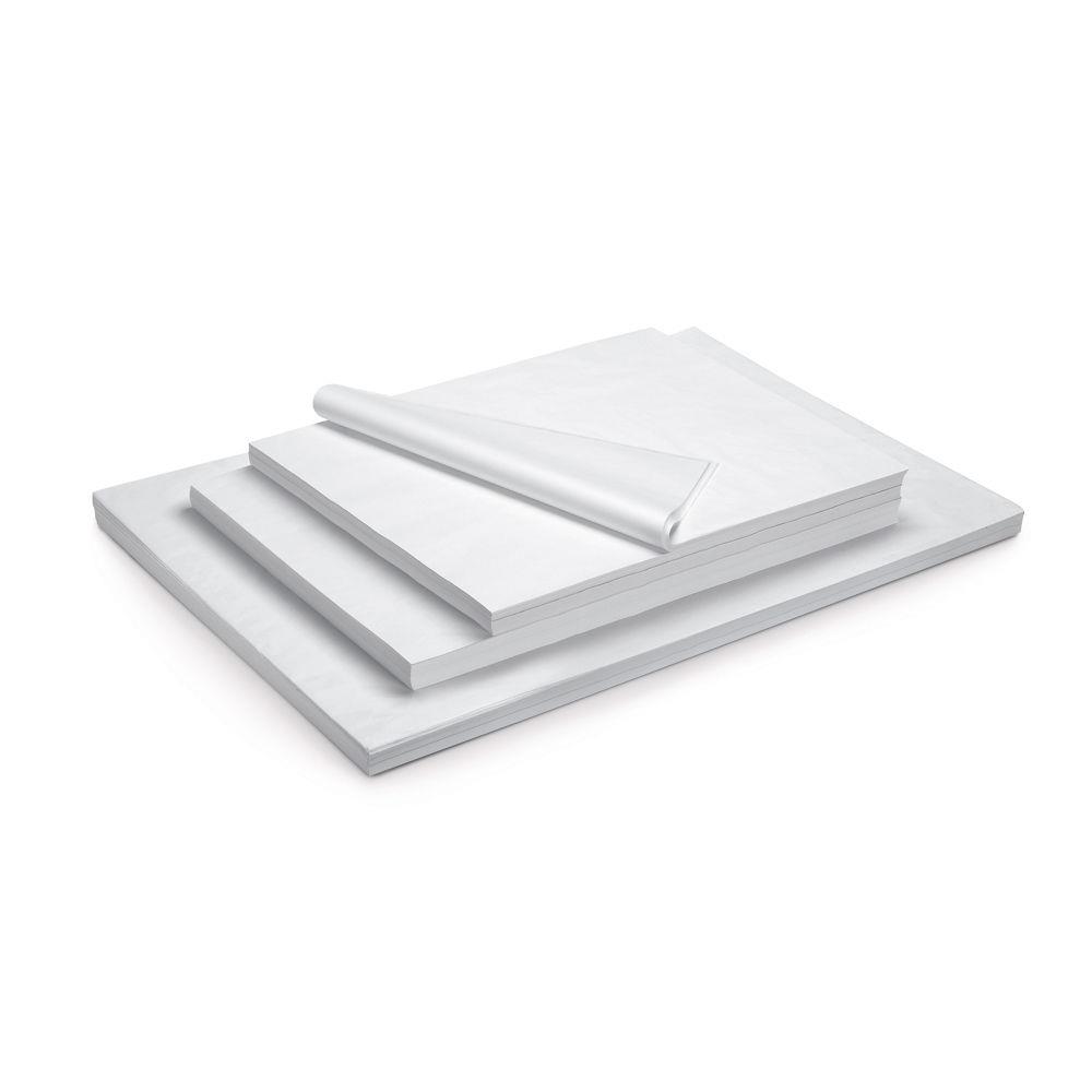 Papier de soie blanc recycl en rame 50 x 75 cm