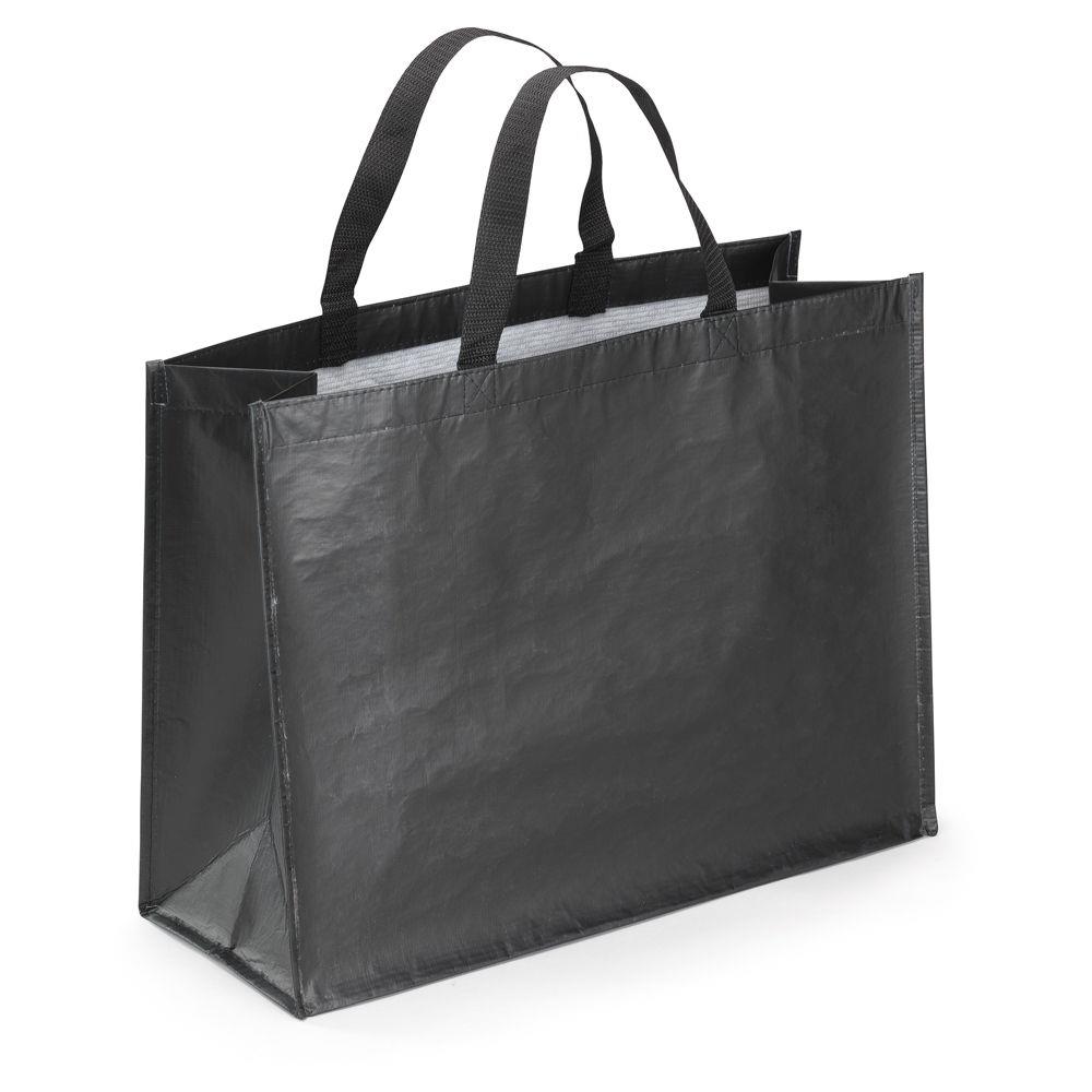 Sac PET 80% recycl tiss noir 45 x 35 x 18 cm
