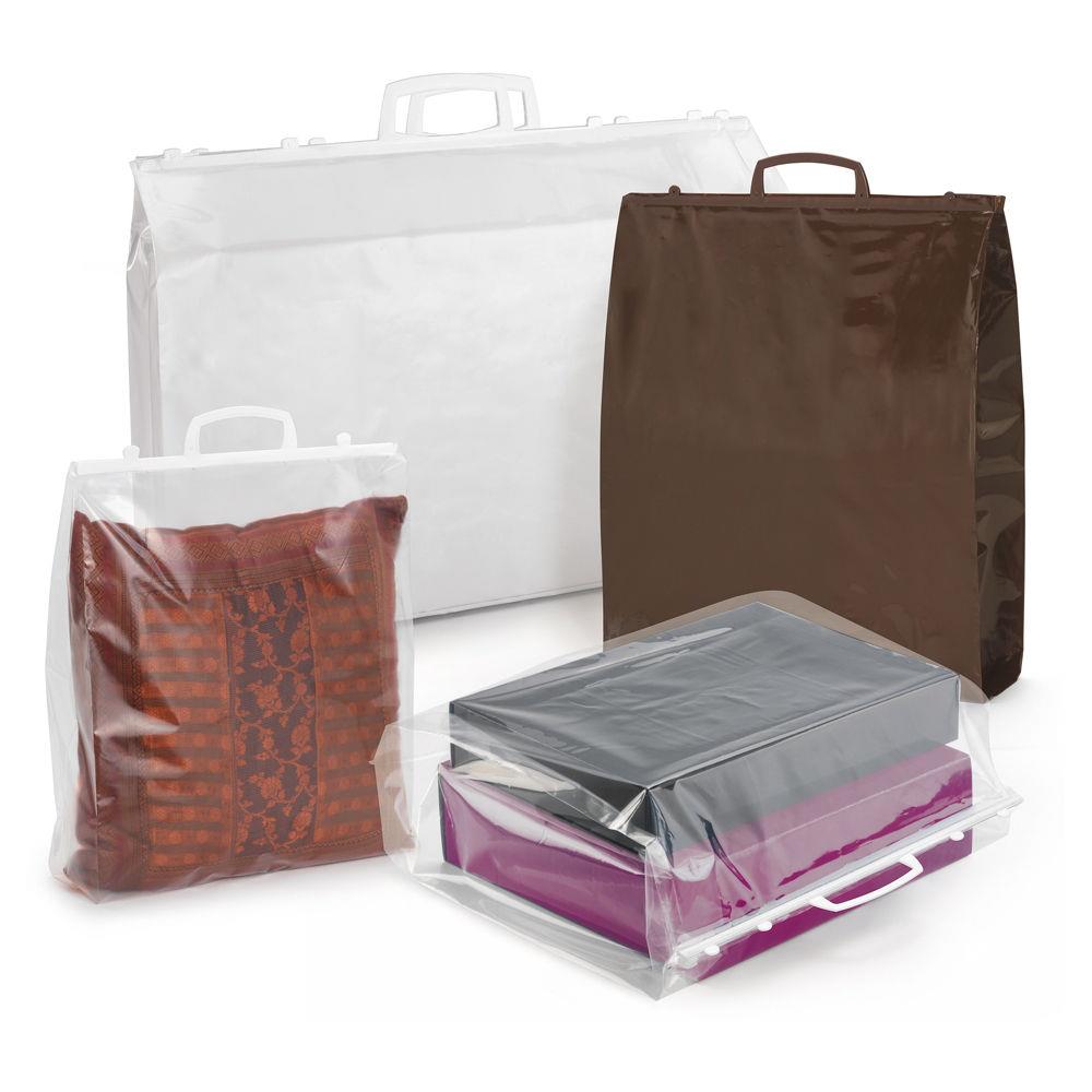 Sac plastique blanc 60% recyl  poignes rigides 60 x 60 x 16 cm - colis de 100