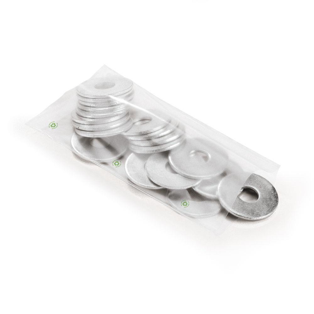 Sachet plastique 50% recycl transparent 100 microns 15x25 cm