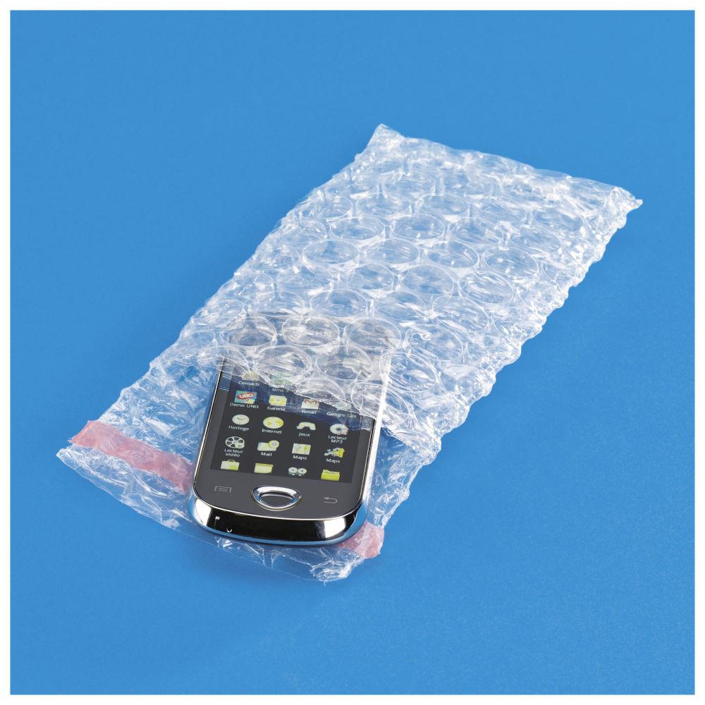 Sachet bulles o 18 mm  fermeture adhsive 15x25 cm