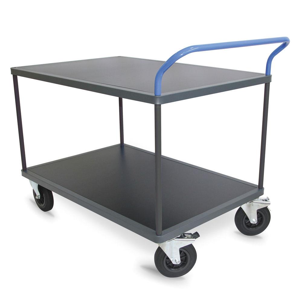 Desserte double plateau 300 kg 111,3 x 70 x 82,5 cm