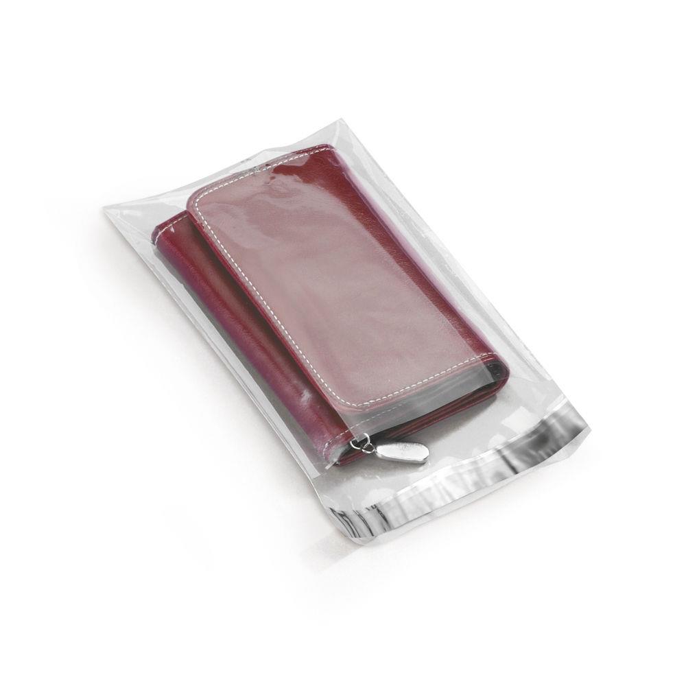 Sachet plastique transparent haute brillance  fermeture adhsive 40 microns 8x16 cm
