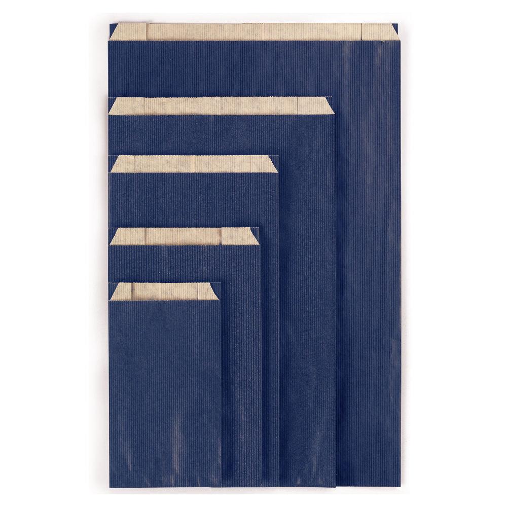 Pochette cadeau kraft bleu marine 31 x 47 x 8 cm