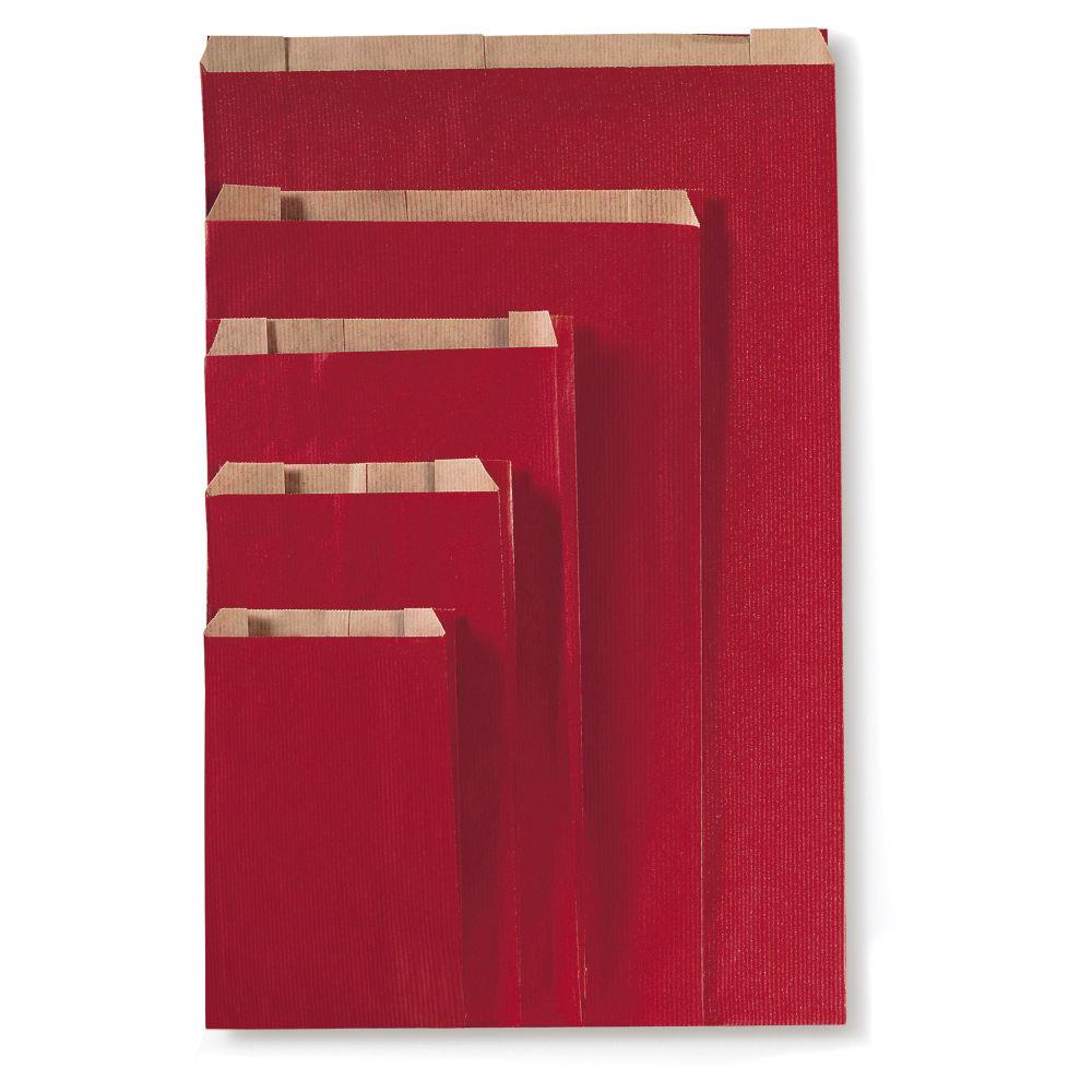 Pochette cadeau kraft rouge 31 x 47 x 8 cm