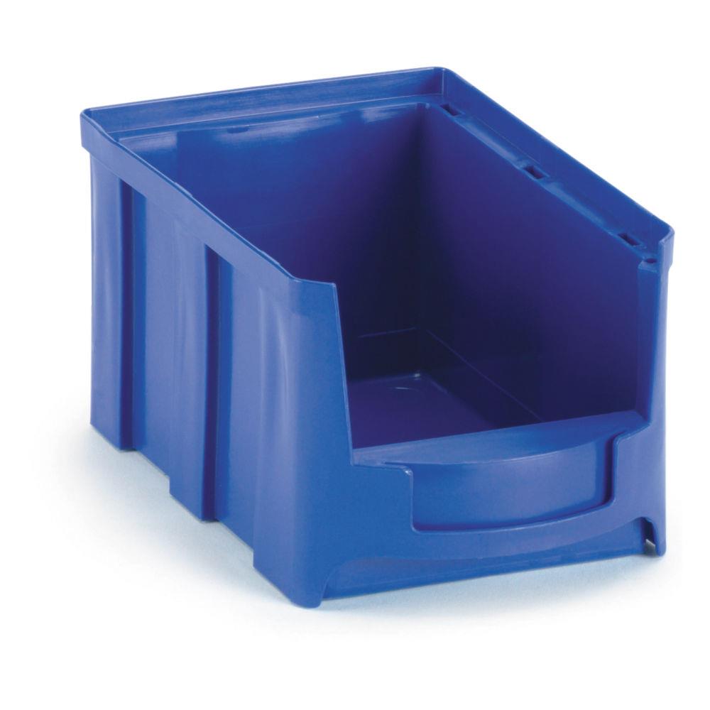 Bac  bec plastique grande ouverture bleu 10 l