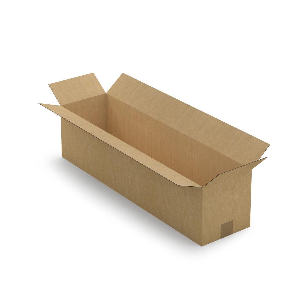 Caisse carton longue simple cannelure  grande ouverture 80x20x20 cm