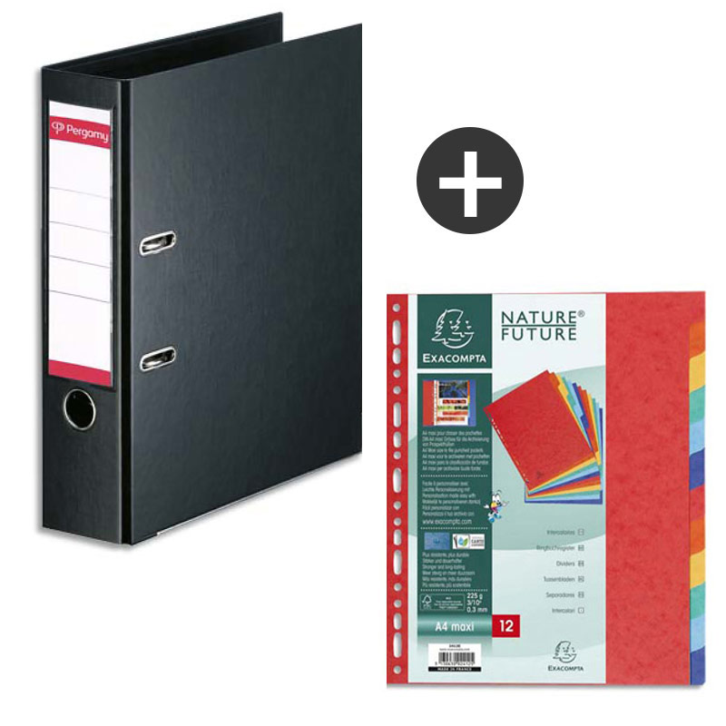 Pack classeur  levier + intercalaires 6 positions