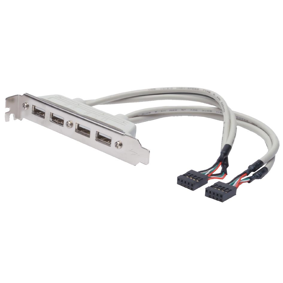 DIGITUS Equerre USB 2.0, 4 x ports USB, 0,25 m
