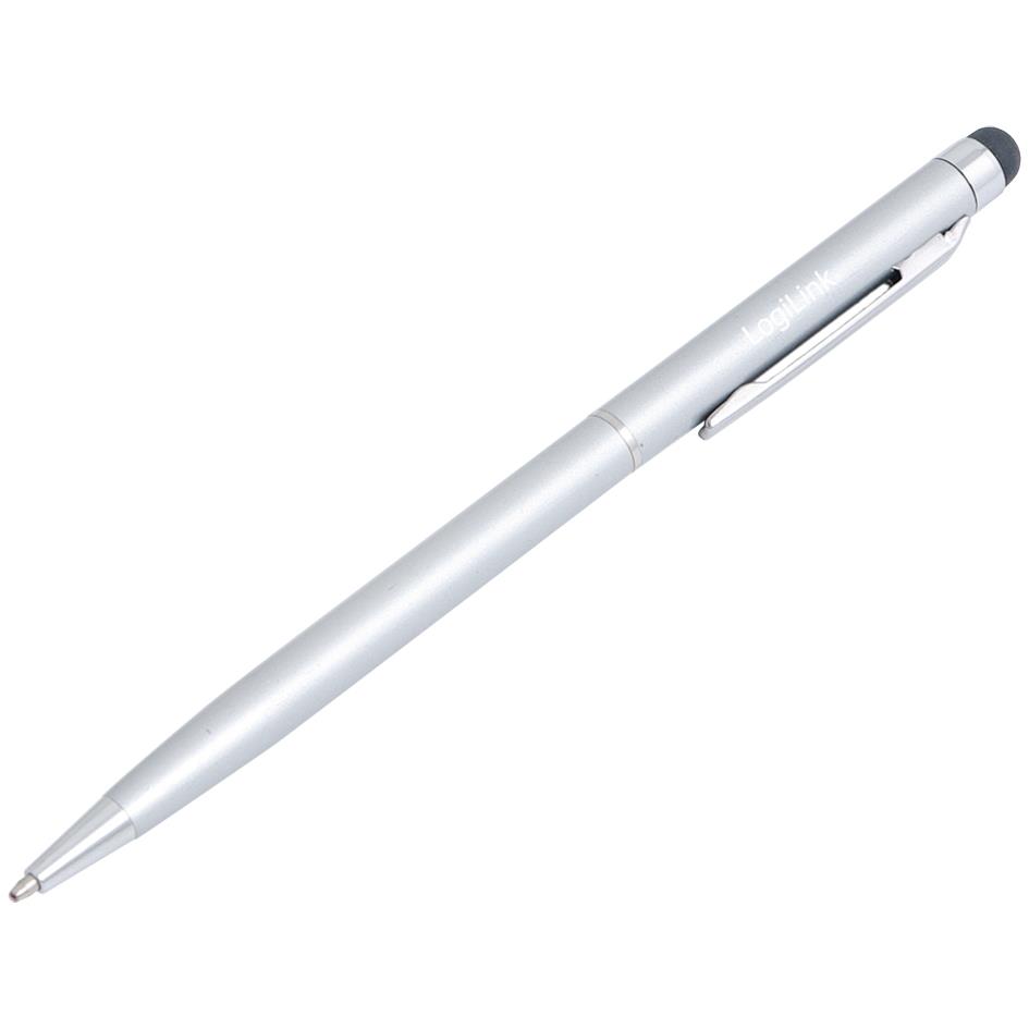 Logilink Stylet avec stylo  bille, argent