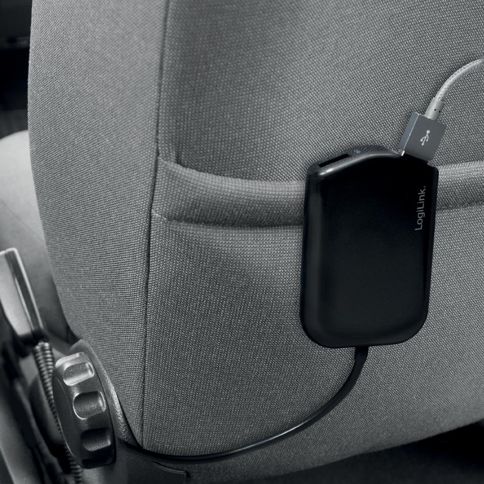 LogiLink Chargeur allume-ciagre USB pour siges avant &