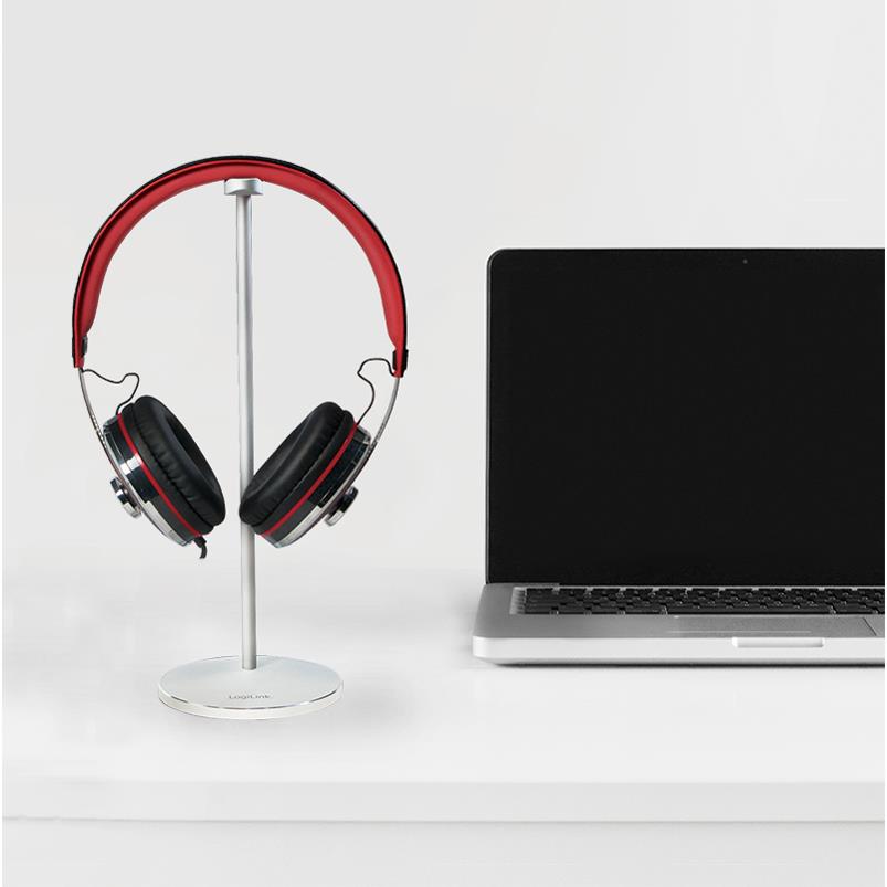 Logilink Support pour casque audio, en aluminium