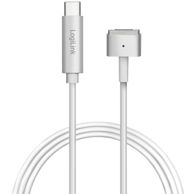 LogiLink Cble de chargement USB-C - Apple MagSafe, argent
