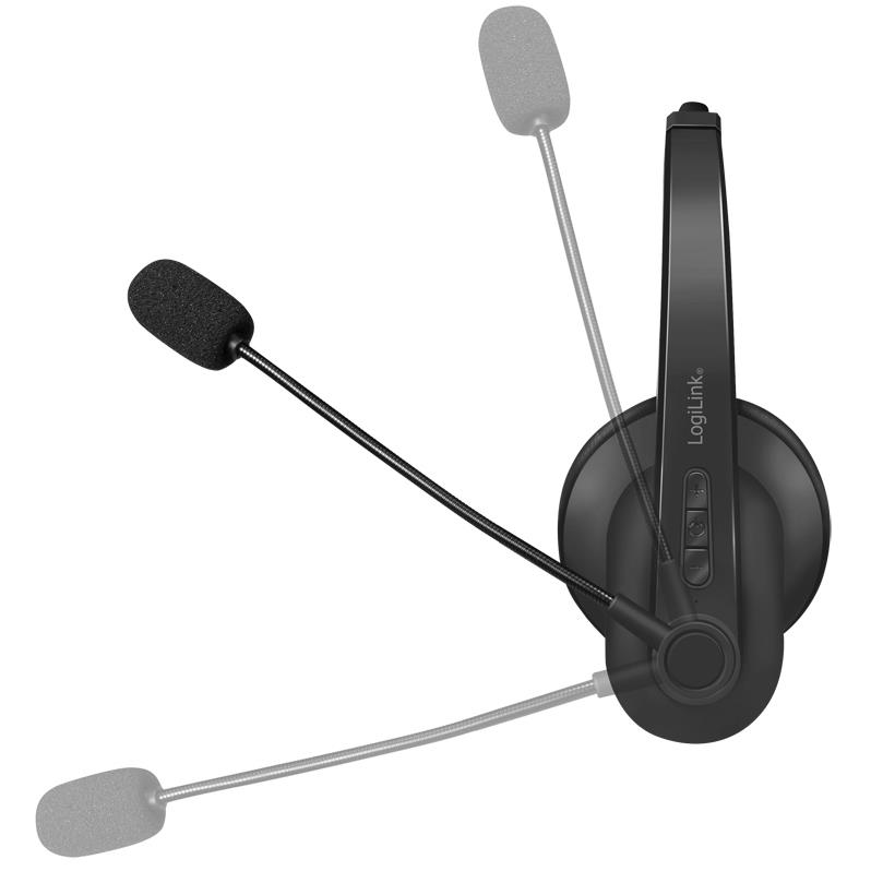 LogiLink Casque stro Bluetooth 5.0, noir