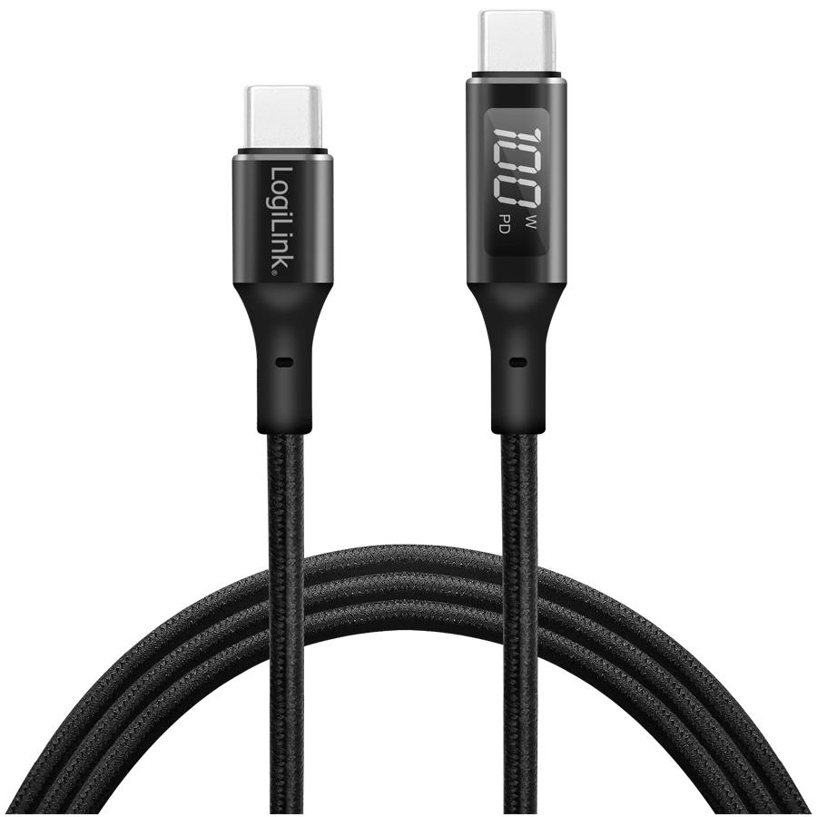 LogiLink Cble de chargement USB 2.0, C mle - C mle, 1,0 m
