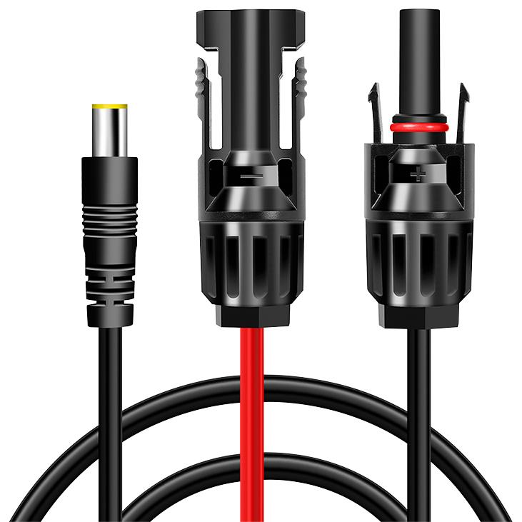 LogiLink Cble pour panneau solaire, 0,24 m, noir/rouge