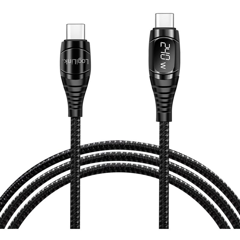 LogiLink Cble de chargement USB 2.0, C-mle - C-mle, 2 m
