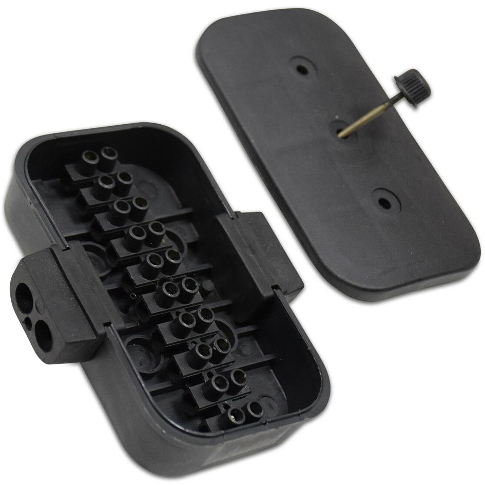 IWH Bote de raccordement, plastique, 10 ples, noir