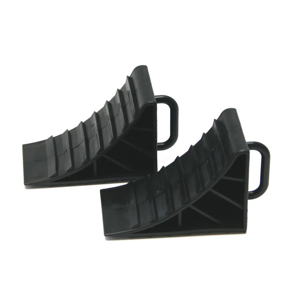 IWH Cale de roue avec poigne, set de 2, noir