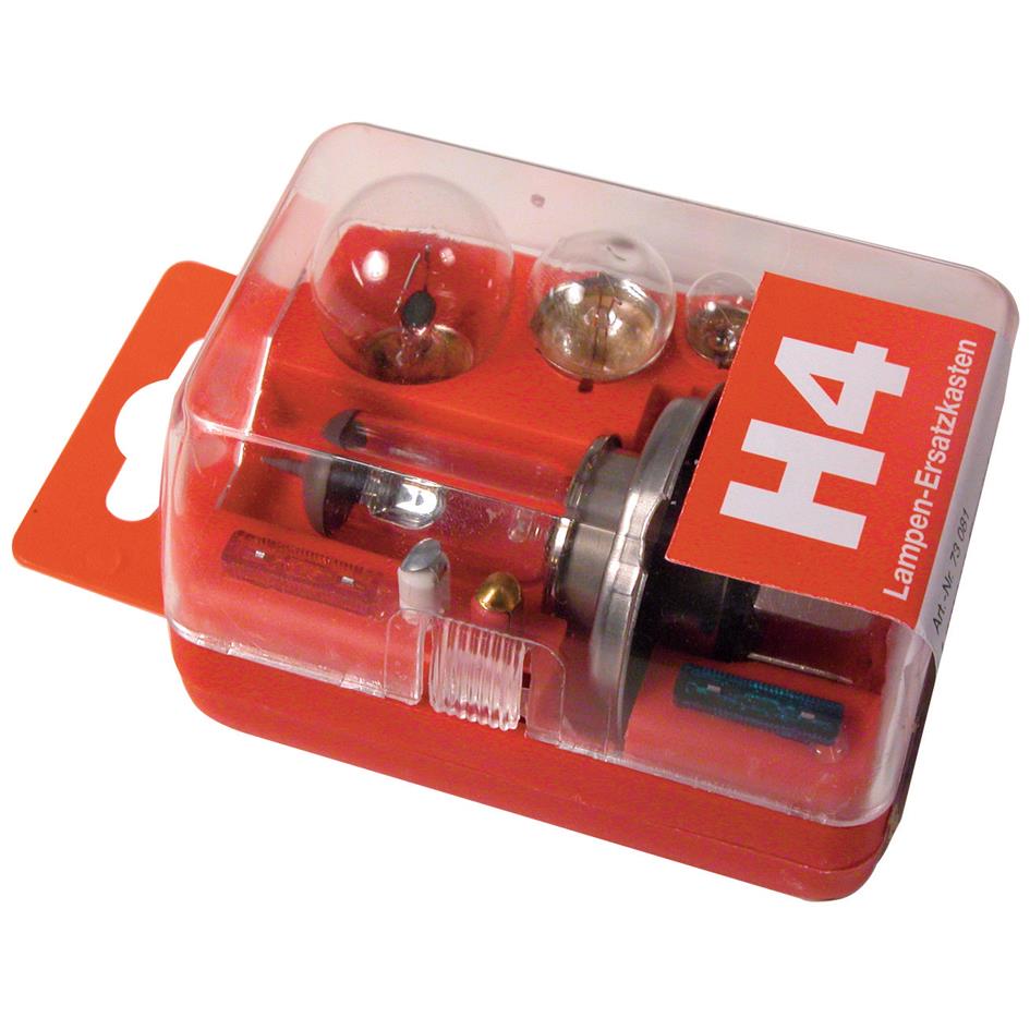uniTEC Bote d'ampoules de rechange H4, 8 pices