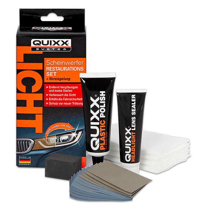 QUIXX Kit de restauration pour phares de voiture, 19 pices