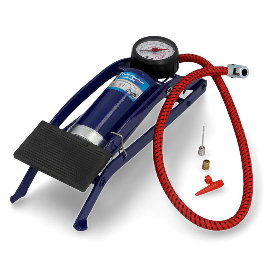 cartrend Pompe  pied un cylindre, bleu