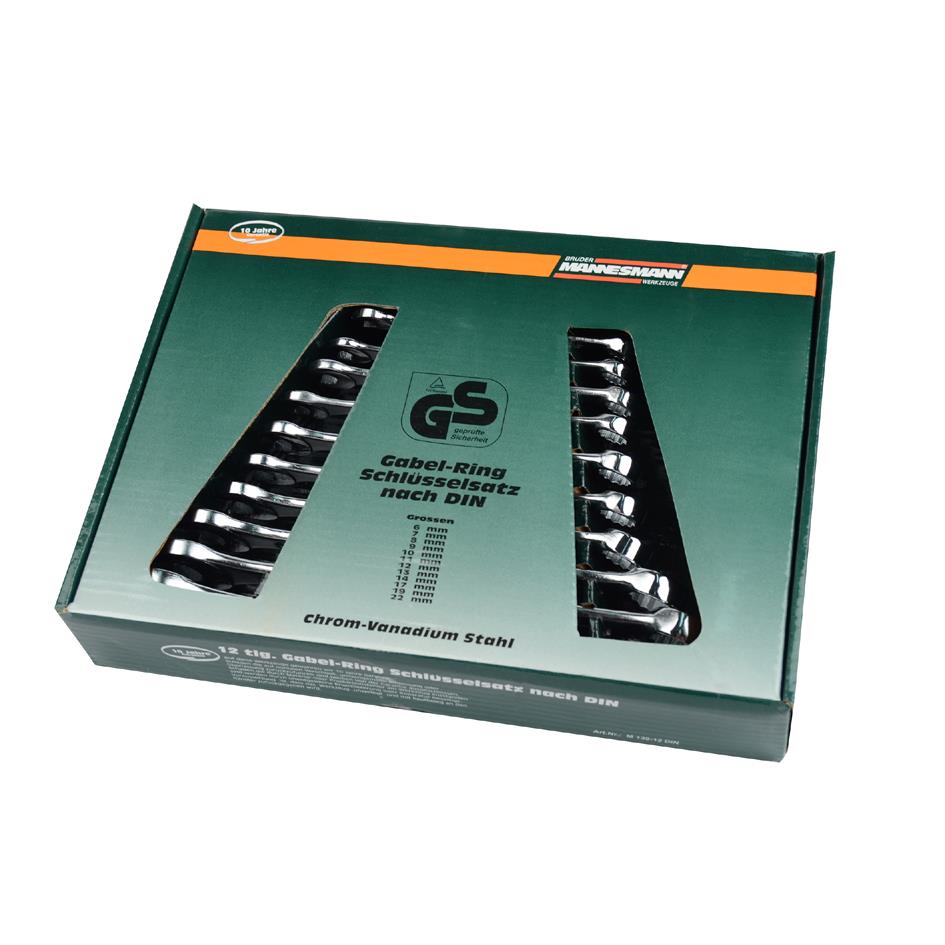 BRDER MANNESMANN Jeu de cls  fourche, 12 pices