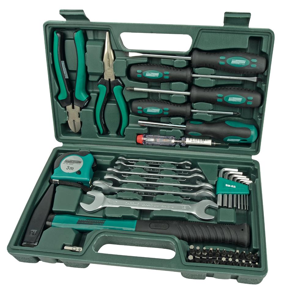 BRDER MANNESMANN Jeu d'outils, 47 pices, dans un coffret