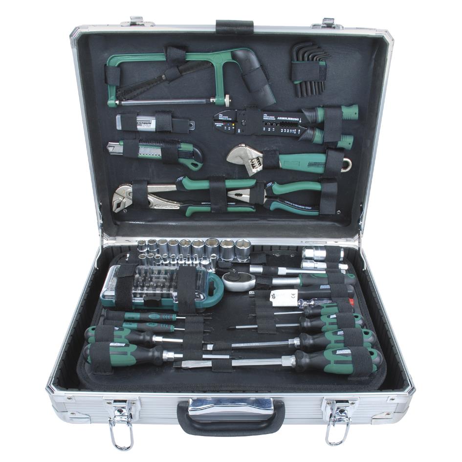 BRDER MANNESMANN Malette  outils, 124 pices, coffre alu