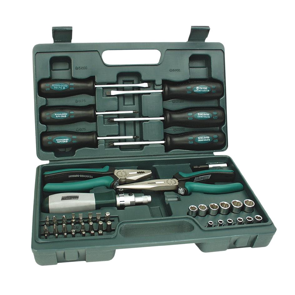 BRDER MANNESMANN Kit d'outils universels, 45 pices