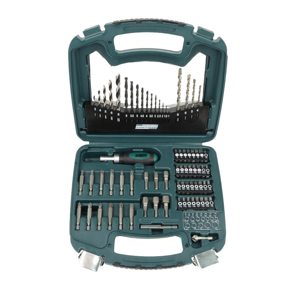 BRDER MANNESMANN Kit de forets & embouts, 75 pices