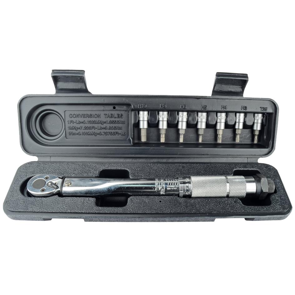 BRDER MANNESMANN Kit de cl dynamomtrique 1/4', 8 pices