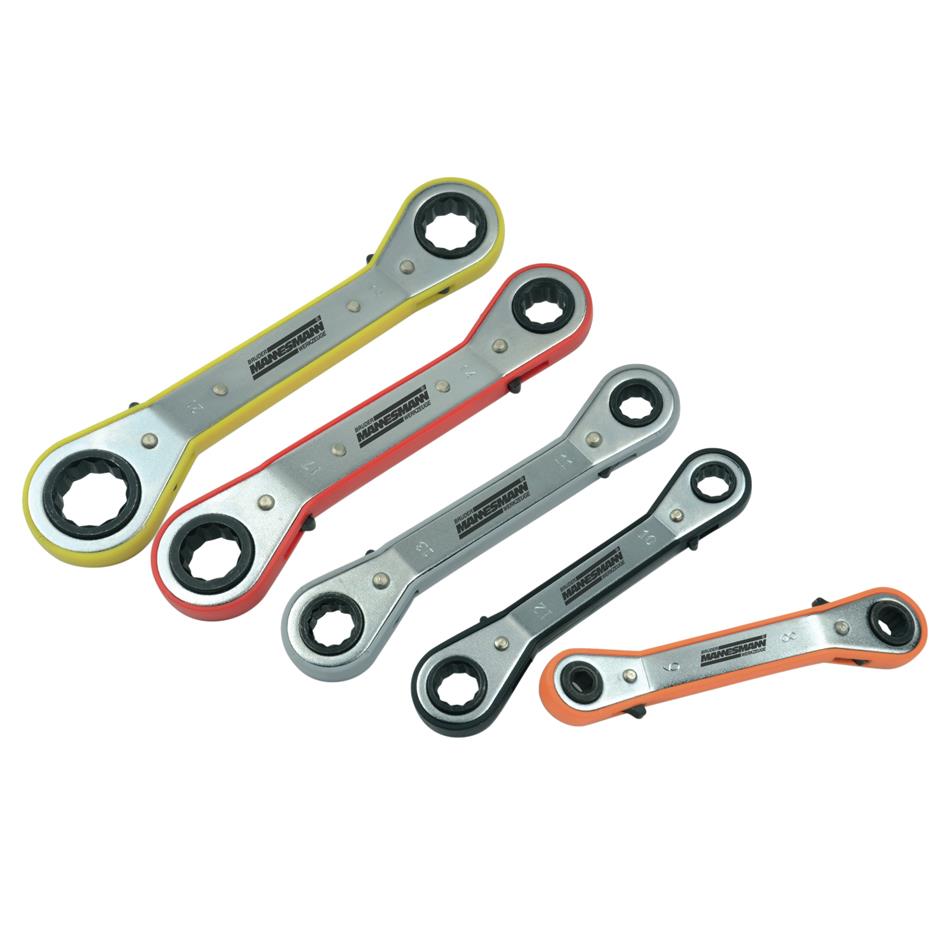 BRDER MANNESMANN Kit de cl polygonale  cliquet, 5 pices