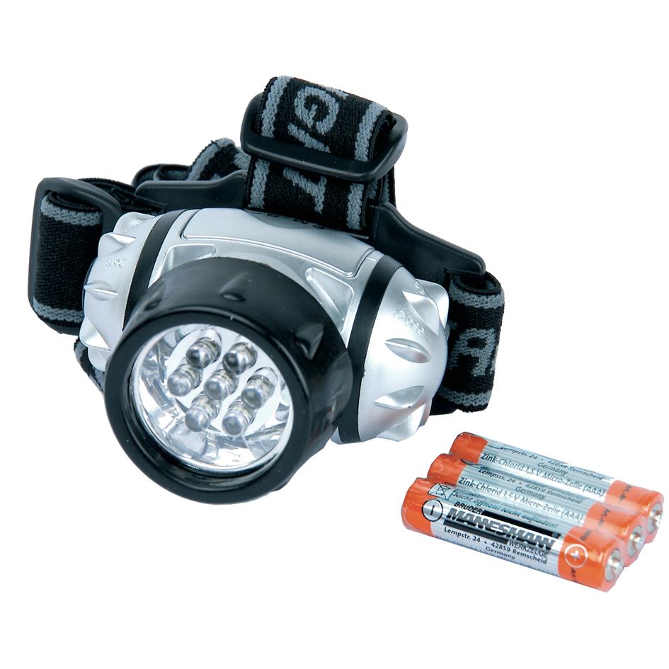 BRDER MANNESMANN Lampe frontale LED, pivotante,  7 LED