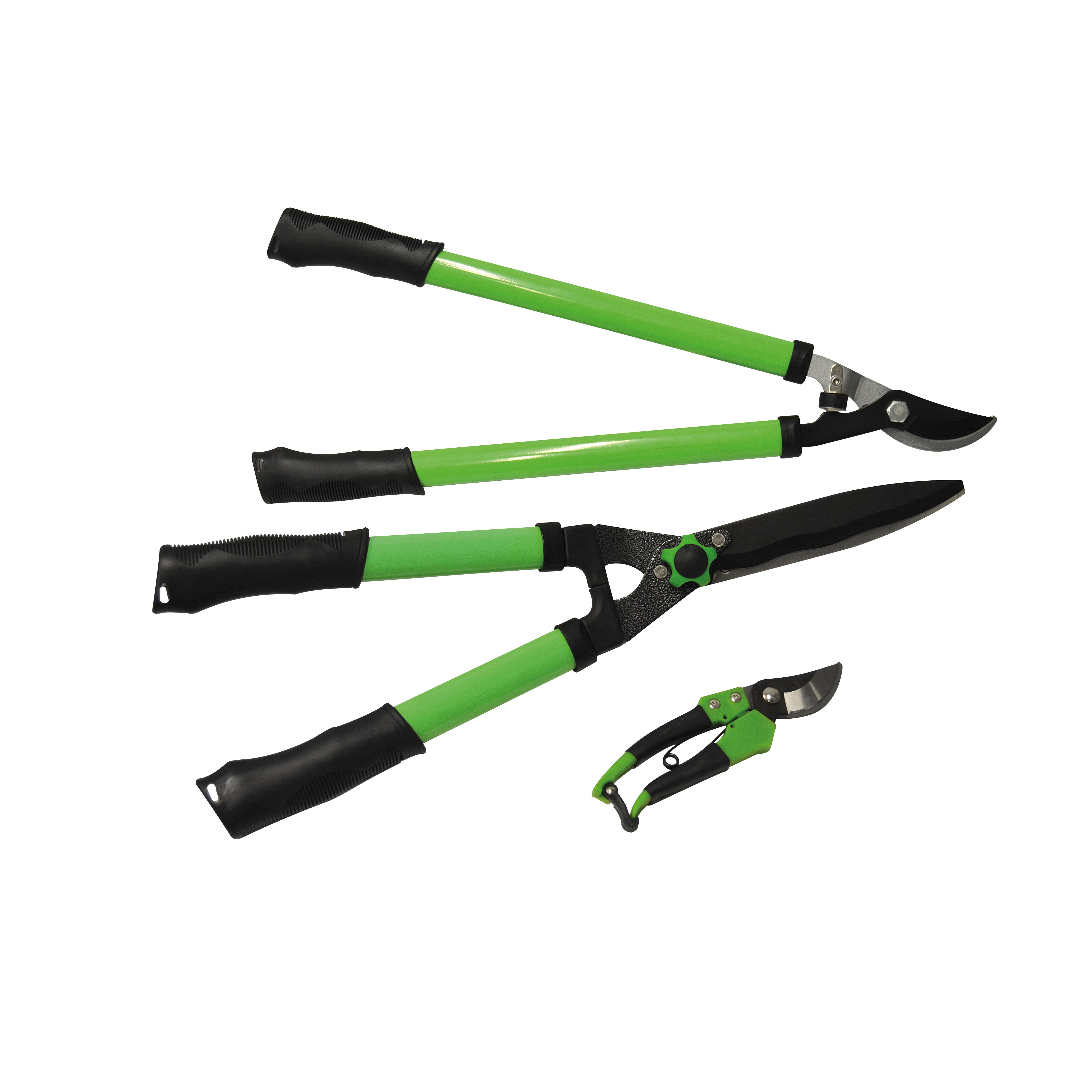 BRDER MANNESMANN Set de cisailles de jardinage, 3 pices