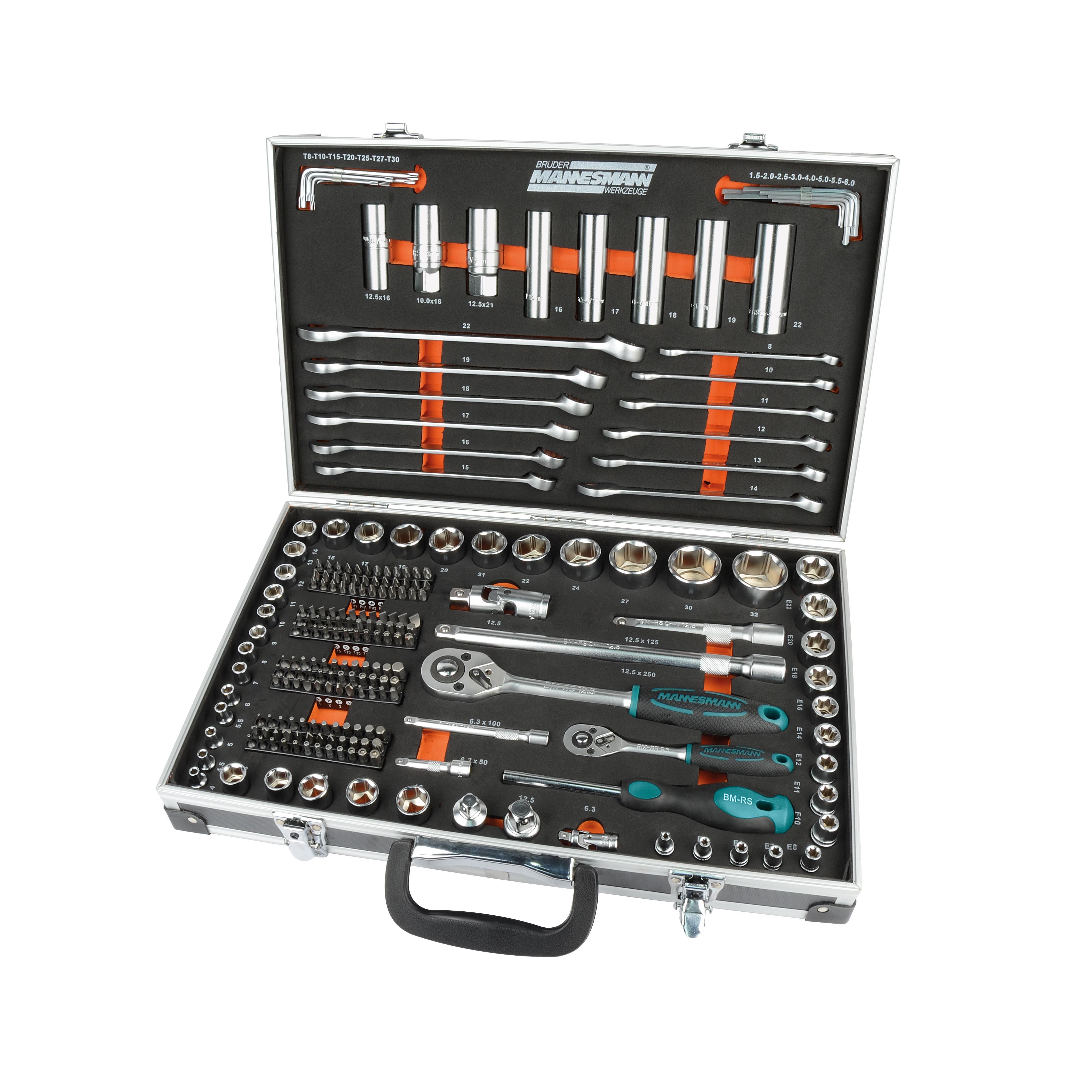BRDER MANNESMANN Coffret  cls et douilles, 232 pices