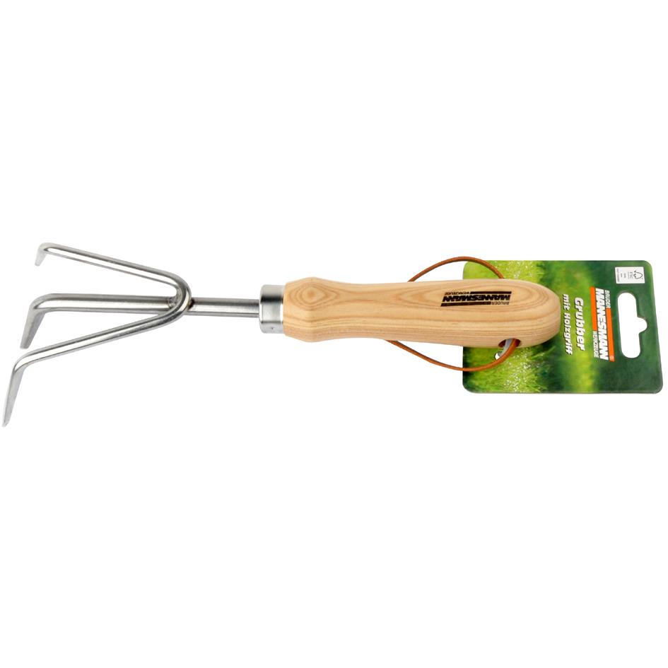 BR�DER MANNESMANN Griffe de jardinage, avec manche en bois